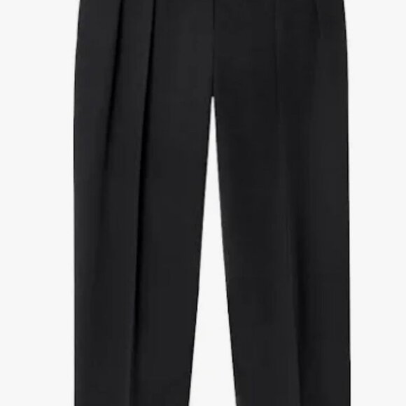 COS Fluid Tailored Black Trousers NWT Size 44 Minimal Wide Leg Pants - Picture 2 of 5